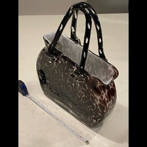 Glass decorative purse